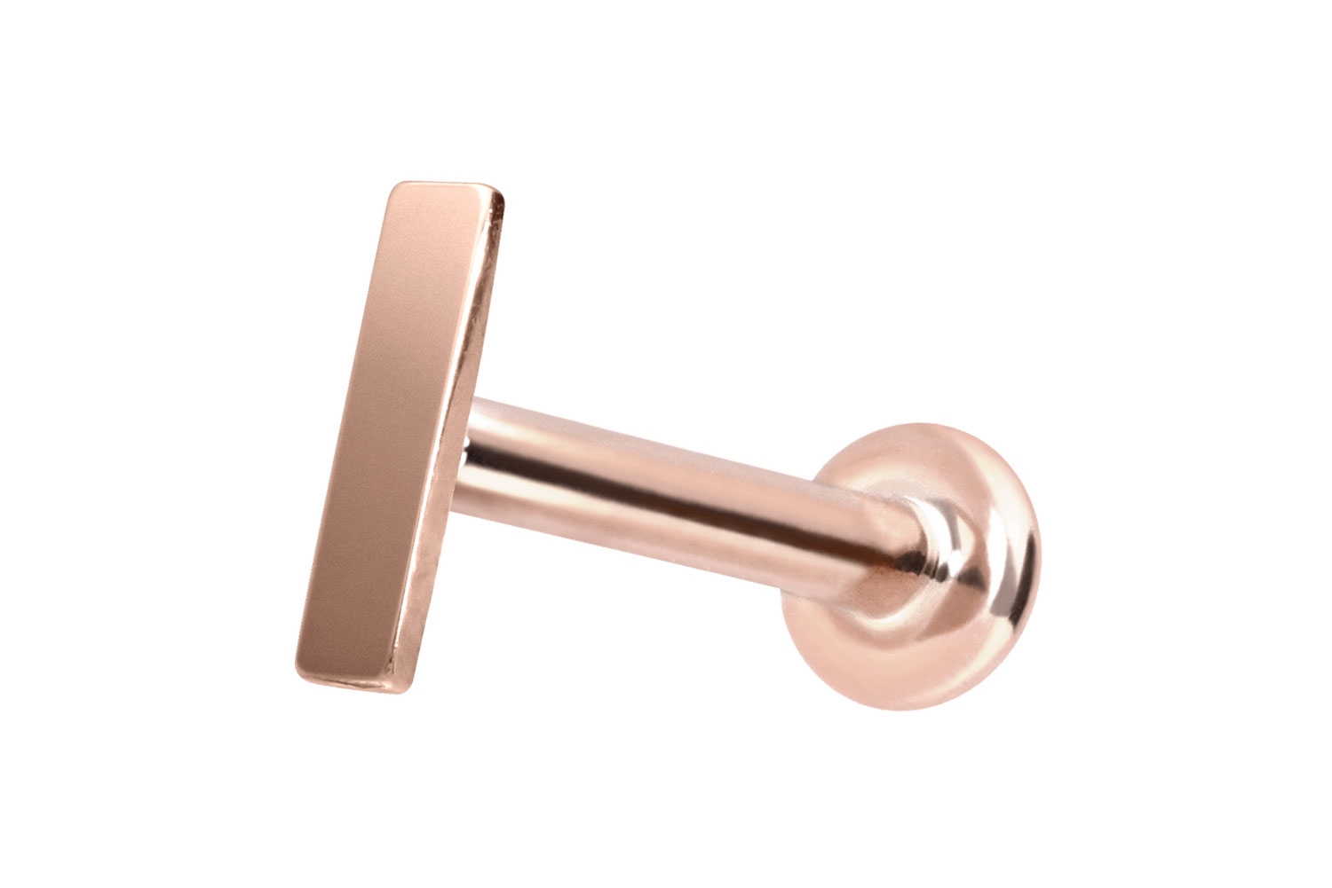 14 Karat Gold Labret Piercing mit Push Fit BALKEN